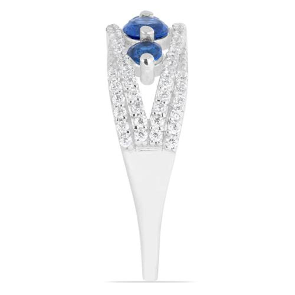 BUY 925 STERLING SILVER REAL BLUE SAPPHIRE GEMSTONE RING