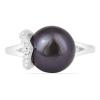 BUY NATURAL BLACK PEARL GEMSTONE RING IN STERLING SILVER