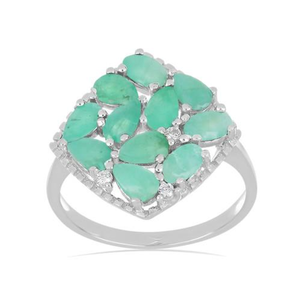 BUY STERLING SILVER NATURAL GLASS FILLED RUBY GEMSTONE RING