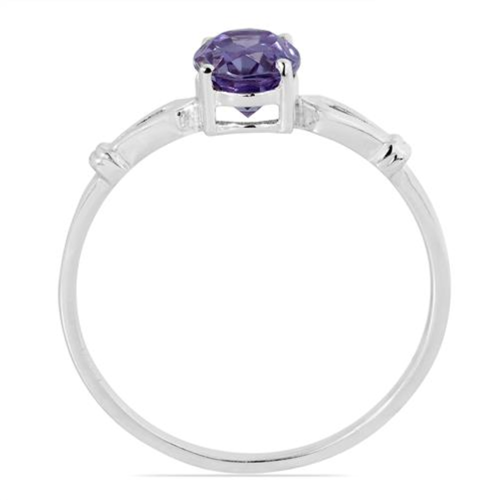 BUY 925 STERLING SILVER SYNTHETIC ALEXANDRITE SINGLE STONE RING