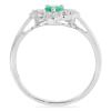 BUY NATURAL EMERALD GEMSTONE HALO RING IN 925 SILVER 