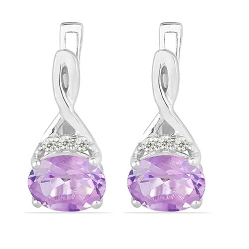 BUY NATURAL SKY BUE TOPAZ GEMSTONE CLASSIC EARRINGS IN 925 SILVER