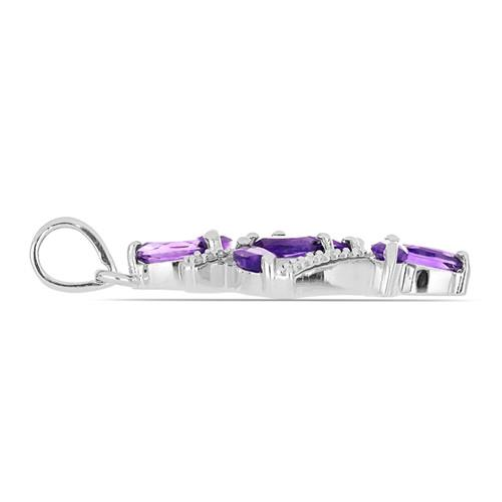 BUY AFRICAN AMETHYST GEMSTONE PENDANT IN STERLING SILVER