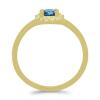 BUY STERLING SILVER REAL LONDON TOPAZ GEMSTONE HALO RING