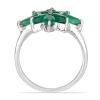 BUY REAL GREEN ONYX GEMSTONE CLUSTER RING IN 925 SILVER