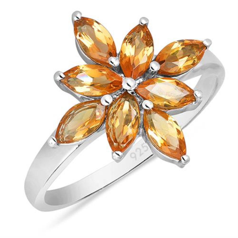 BUY REAL GREEN ONYX GEMSTONE CLUSTER RING IN 925 SILVER