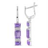 BUY 925 SILVER BRAZILIAN AMETHYST GEMSTONE EARRINGS