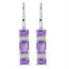 BUY 925 SILVER BRAZILIAN AMETHYST GEMSTONE EARRINGS