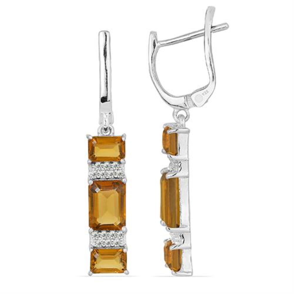 BUY 925 SILVER BRAZILIAN AMETHYST GEMSTONE EARRINGS