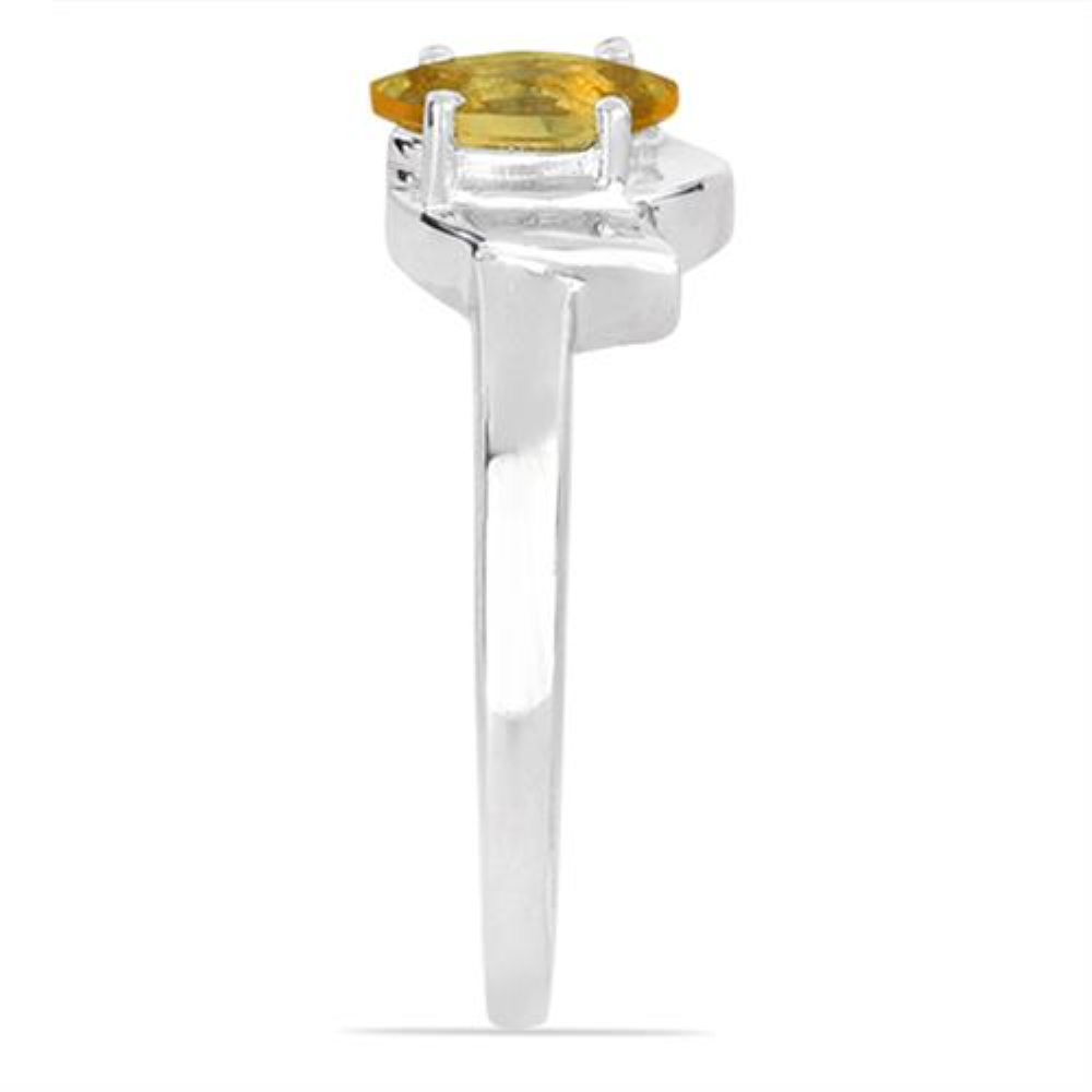 BUY REAL CITRINE GEMSTONE RING IN 925 STERLING SILVER
