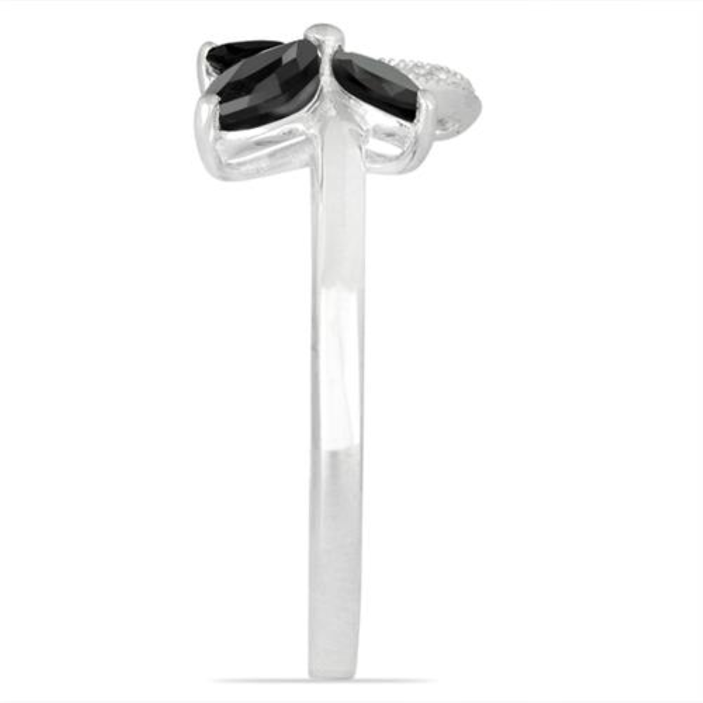 BUY REAL BLACK ONYX GEMSTONE RING IN 925 STERLING SILVER