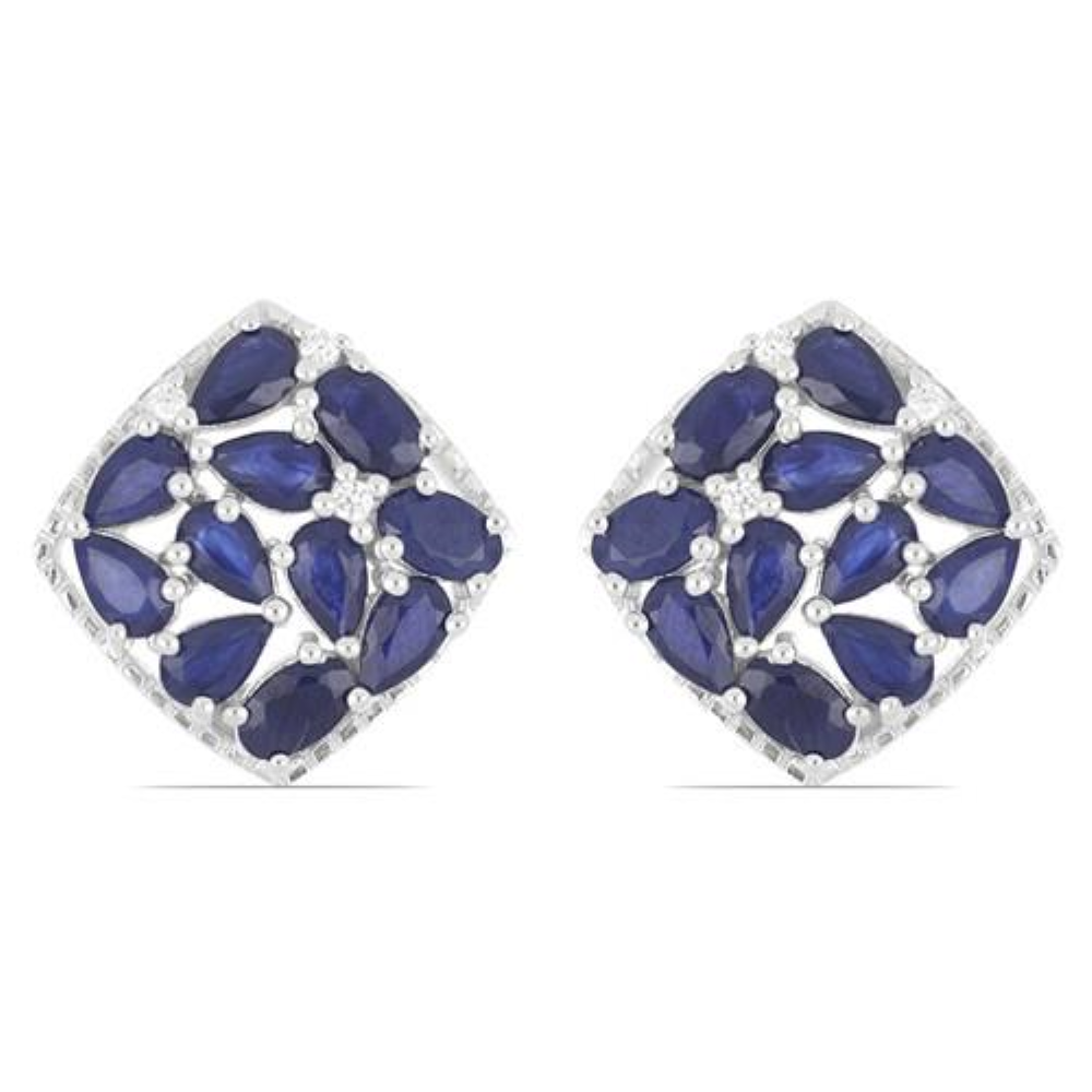 BUY NATURAL MULTI TOURMALINE GEMSTONE EARRINGS IN 925 SILVER