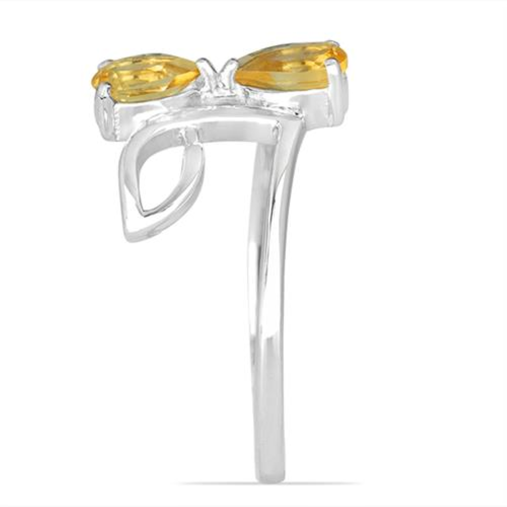 BUY NATURAL CITRINE GEMSTONE STYLISH RING IN 925 SILVER