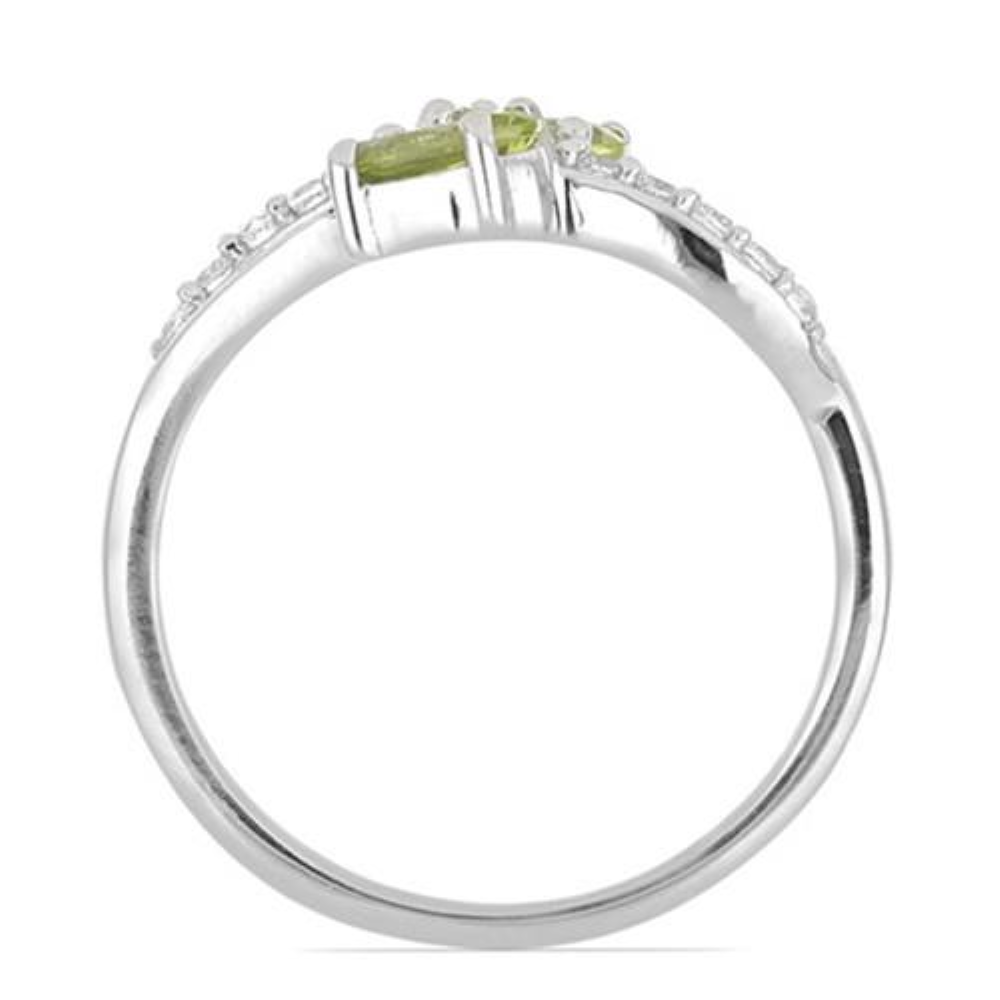 BUY STERLING SILVER PERIDOT GEMSTONE STYLISH RING