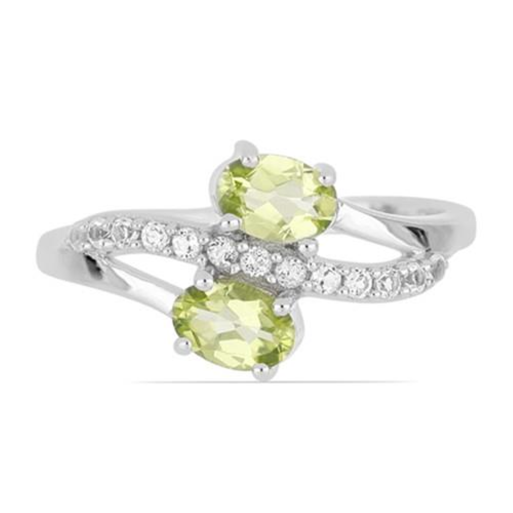 BUY STERLING SILVER PERIDOT GEMSTONE STYLISH RING