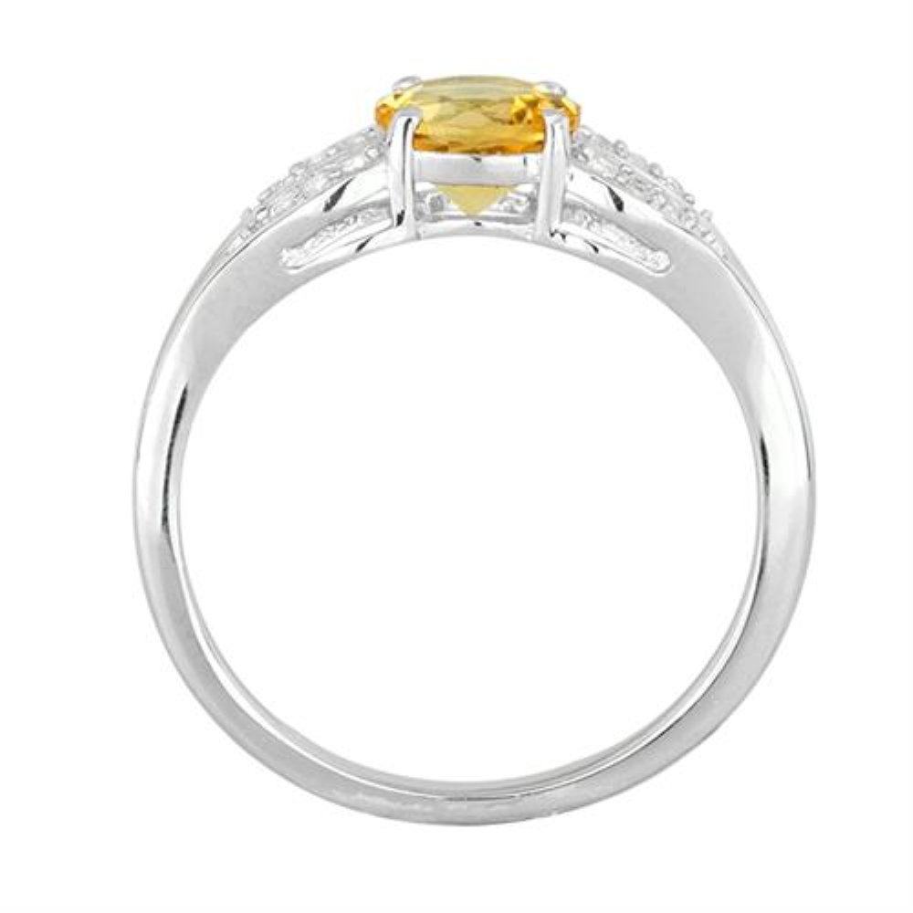 BUY REAL CITRINE GEMSTONE CLASSIC RING IN 925 SILVER