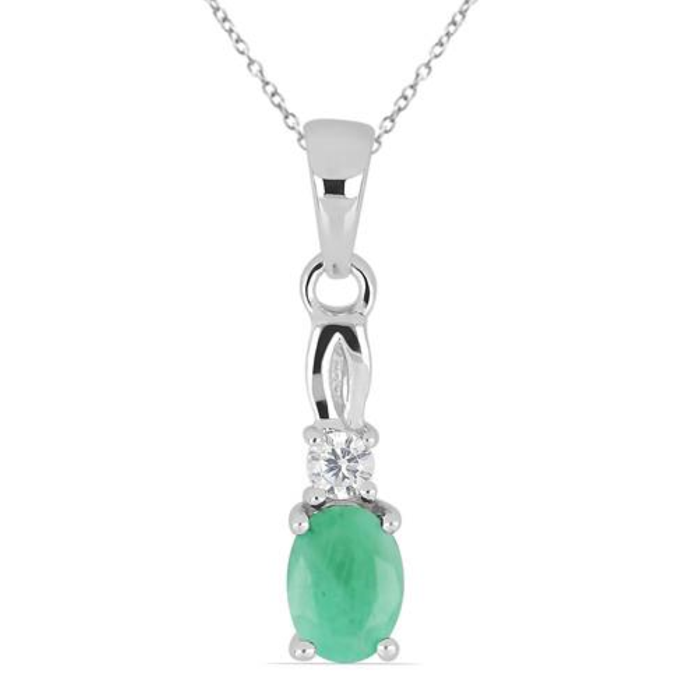BUY NATURAL GLASS FILLED RUBY GEMSTONE CLASSIC PENDANT IN STERLING SILVER