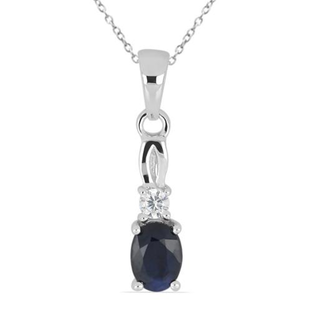 BUY NATURAL GLASS FILLED RUBY GEMSTONE CLASSIC PENDANT IN STERLING SILVER