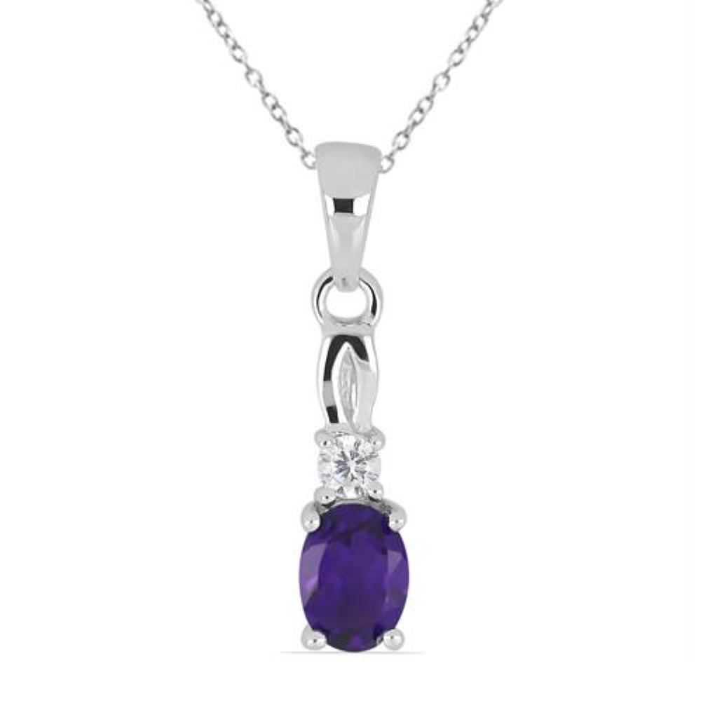 BUY NATURAL GLASS FILLED RUBY GEMSTONE CLASSIC PENDANT IN STERLING SILVER