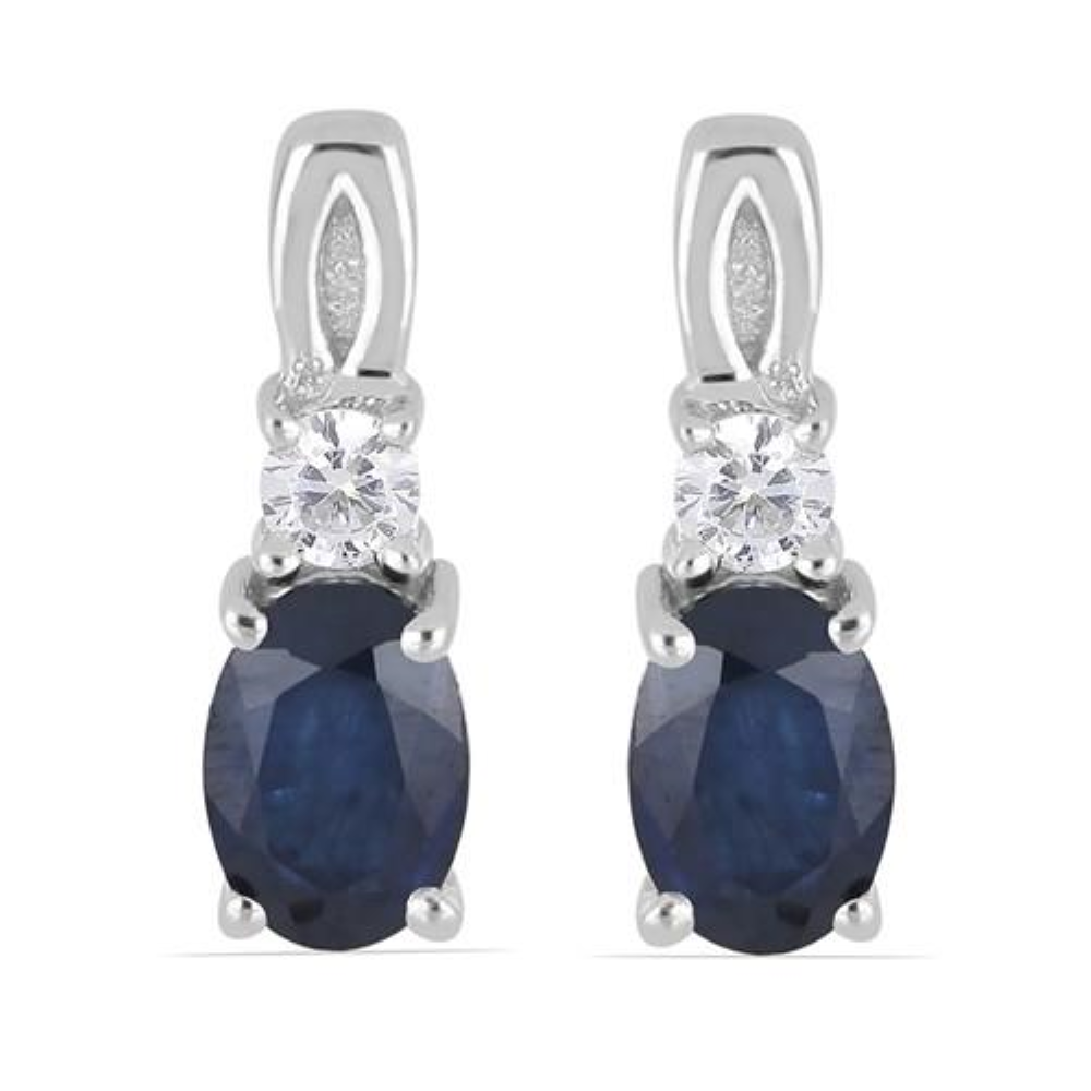 BUY 925 SILVER REAL IOLITE GEMSTONE CLASSIC EARRINGS
