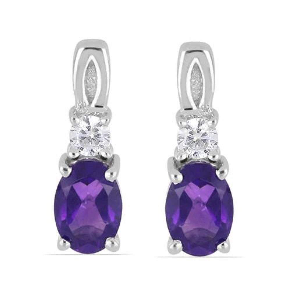 BUY 925 SILVER REAL IOLITE GEMSTONE CLASSIC EARRINGS