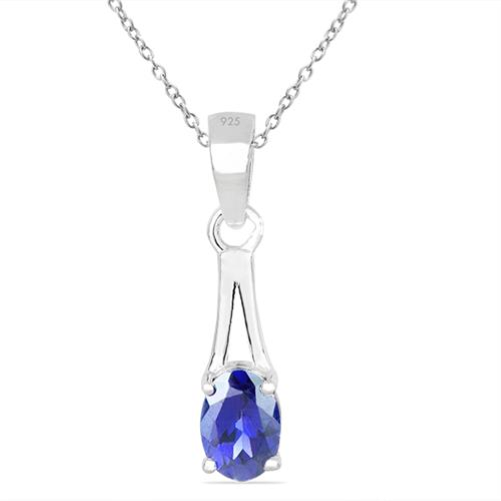 BUY STERLING SILVER NATURAL RHODOLITE GEMSTONE SINGLE STONE PENDANT