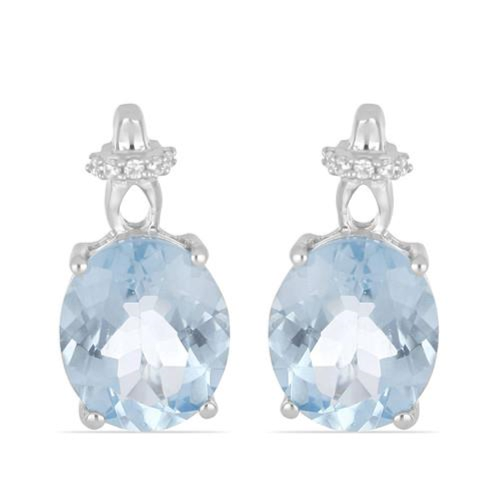BUY 925 SILVER SYNTHETIC ALEXANDRITE GEMSTONE BIG STONE  EARRINGS