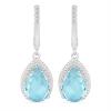 BUY BRAZILIAN AMETHYST GEMSTONE BIG STONE EARRINGS IN STERLING SILVER