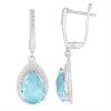 BUY BRAZILIAN AMETHYST GEMSTONE BIG STONE EARRINGS IN STERLING SILVER