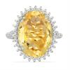 BUY REAL CITRINE GEMSTONE BIG STONE RING IN STERLING SILVER