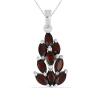 BUY STERLING SILVER NATURAL MULTI TOURMULINE STONE LEAF PENDANT