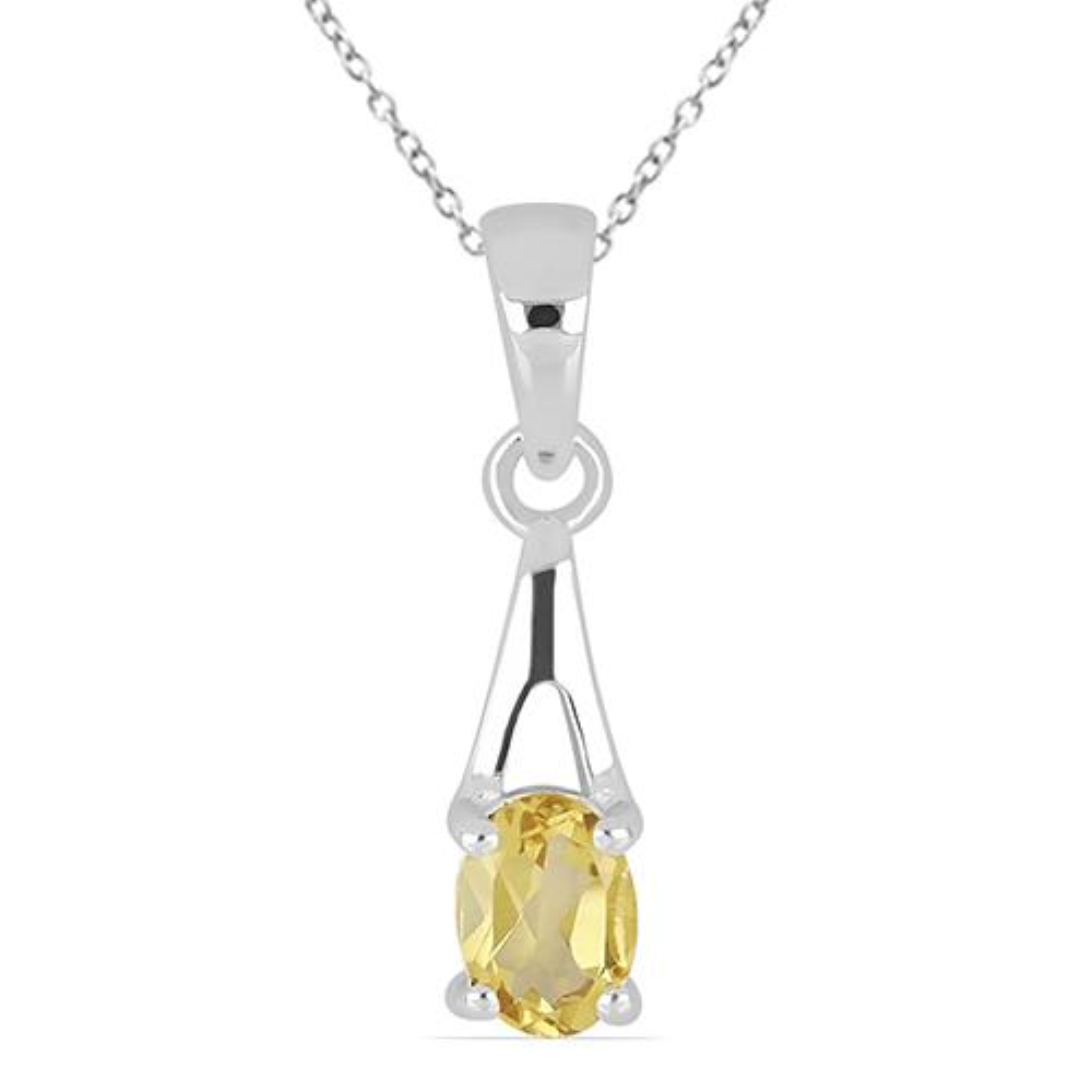 BUY STERLING SILVER NATURAL CHROME DIOPSIDE SINGLE STONE PENDANT