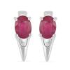 BUY REAL EMERALD GEMSTONE EARRINGS IN STERLING SILVER