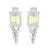 BUY REAL EMERALD GEMSTONE EARRINGS IN STERLING SILVER