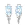 BUY REAL EMERALD GEMSTONE EARRINGS IN STERLING SILVER