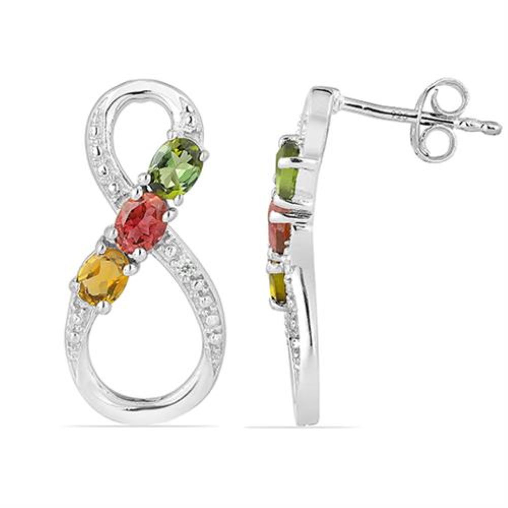 BUY 925 STERLING SILVER NATURAL CHROME DIOPSITE GEMSTONE EARRINGS