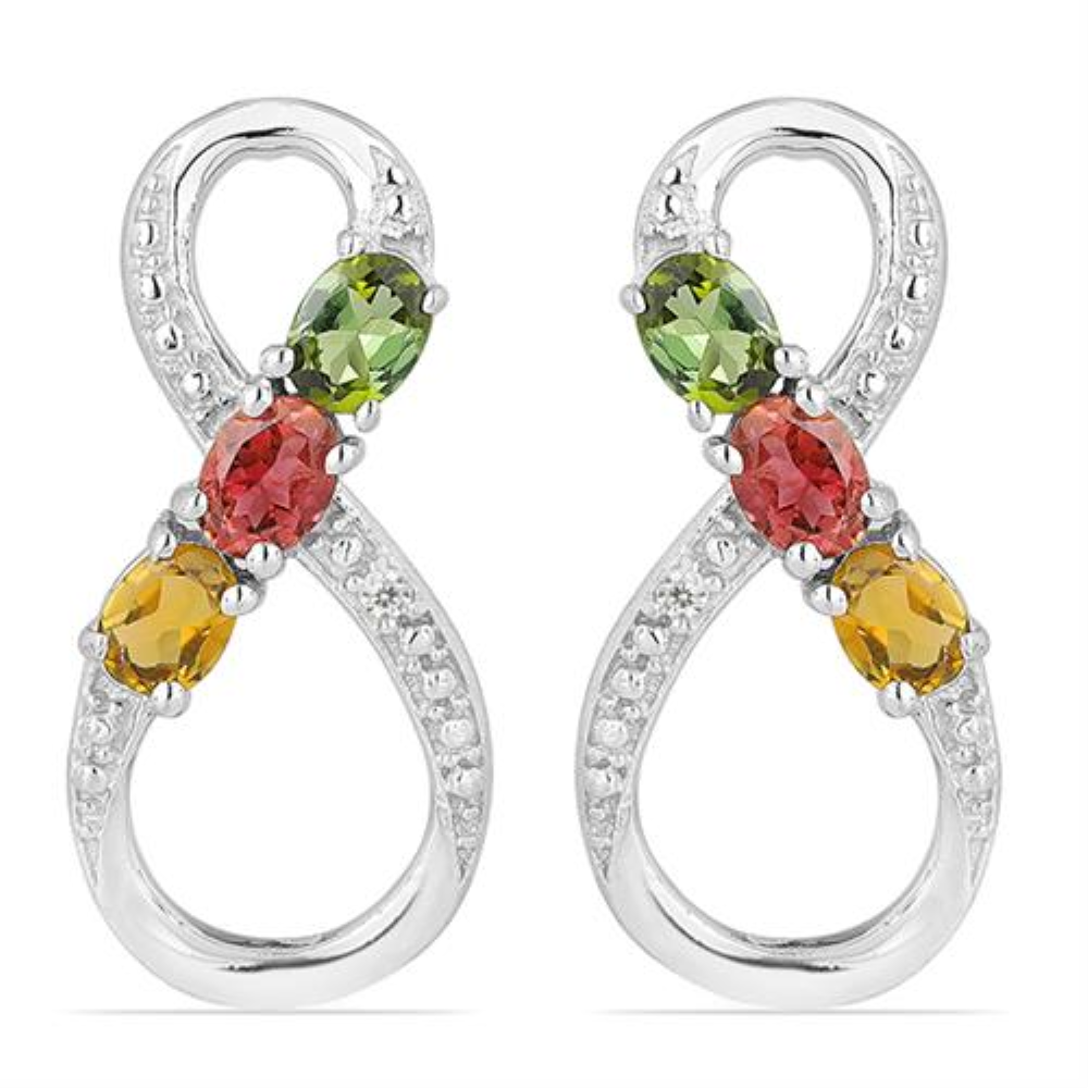 BUY 925 STERLING SILVER NATURAL CHROME DIOPSITE GEMSTONE EARRINGS