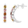 BUY NATURAL CHROME DIOPSITE GEMSTONE EARRINGS IN STERLING SILVER