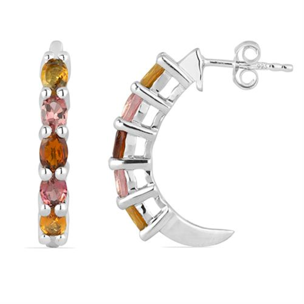 BUY NATURAL CHROME DIOPSITE GEMSTONE EARRINGS IN STERLING SILVER