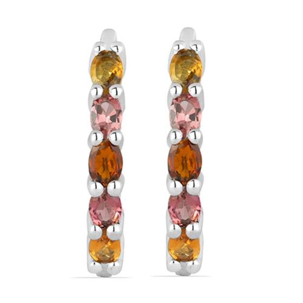 BUY NATURAL CHROME DIOPSITE GEMSTONE EARRINGS IN STERLING SILVER