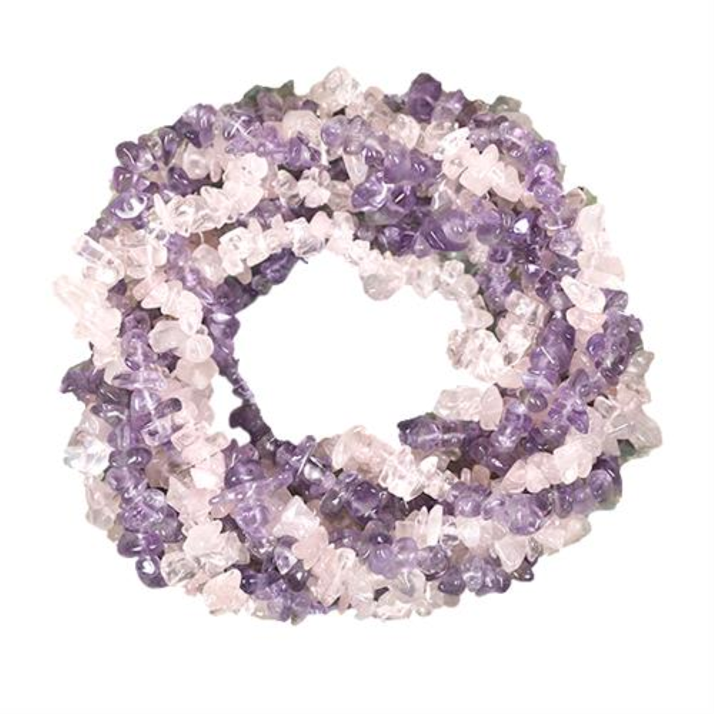 BUY STERLING SILVER NATURAL AMETHYST AND ROSE QUARTZ GEMSTONE NUGGETS NECKLACE