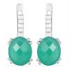 BUY STERLING SILVER NATURAL SMOKY GEMSTONE EARRINGS