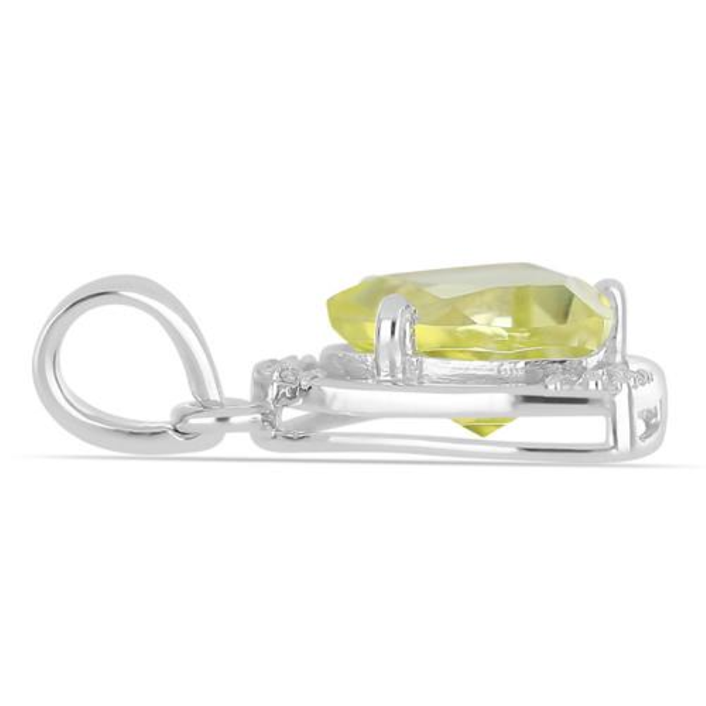 BUY 925 SILVER NATURAL LEMON TOPAZ GEMSTONE BIG STONE PENDANT