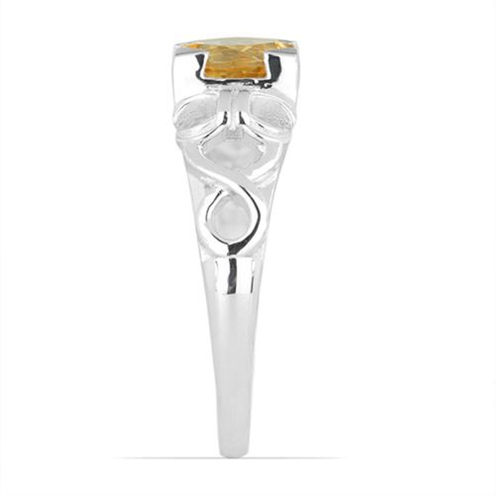BUY NATURAL CITRINE GEMSTONE RING IN 925 SILVER