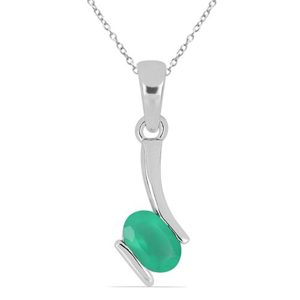 BUY REAL SWISS BLUE TOPAZ  SINGLE STONE PENDANT IN STERLING SILVER