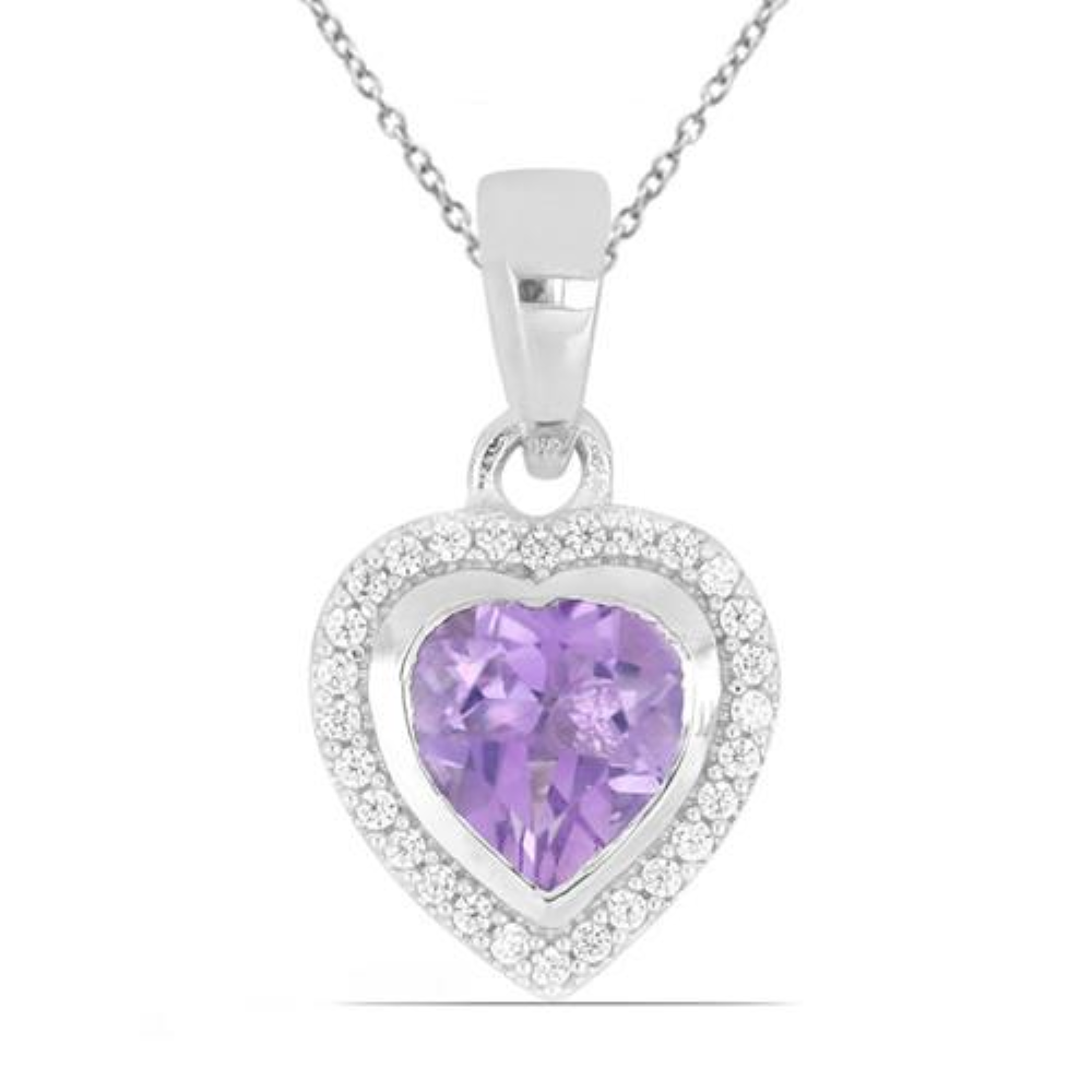 BUY REAL GREEN ONYX GEMSTONE HALO HEART PENDANT IN 925 SILVER