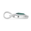 BUY REAL GREEN ONYX GEMSTONE HALO HEART PENDANT IN 925 SILVER