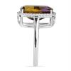 BUY STERLING SIVER SYNTHETIC AMETRINE GEMSTONE BIG STONE RING
