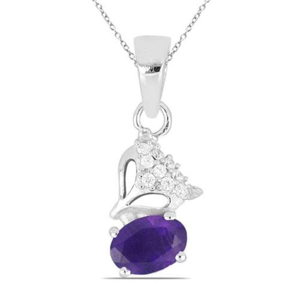 BUY REAL CITRINE GEMSTONE CLASSIC PENDANT IN STERLING SILVER