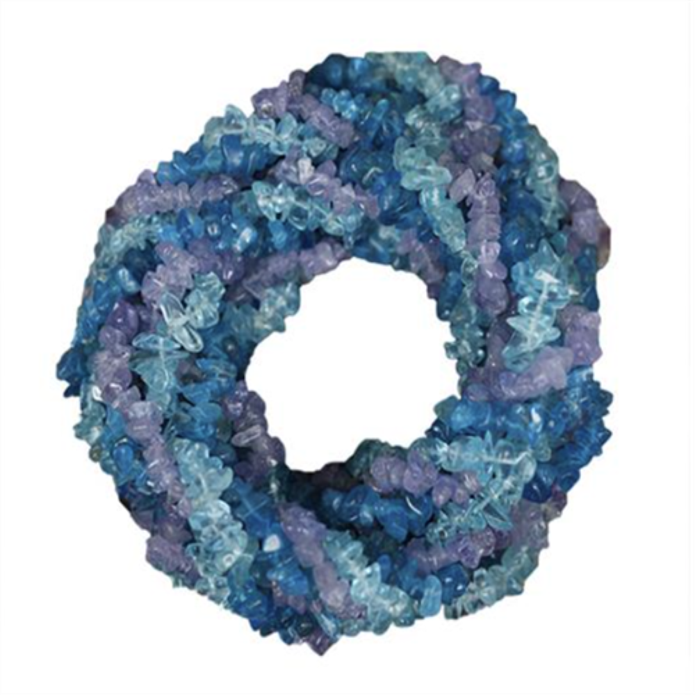 BUY REAL TANZANITE, NEON AND SKY APATITE NUGGETS NECKLACE IN STERLING  SILVER